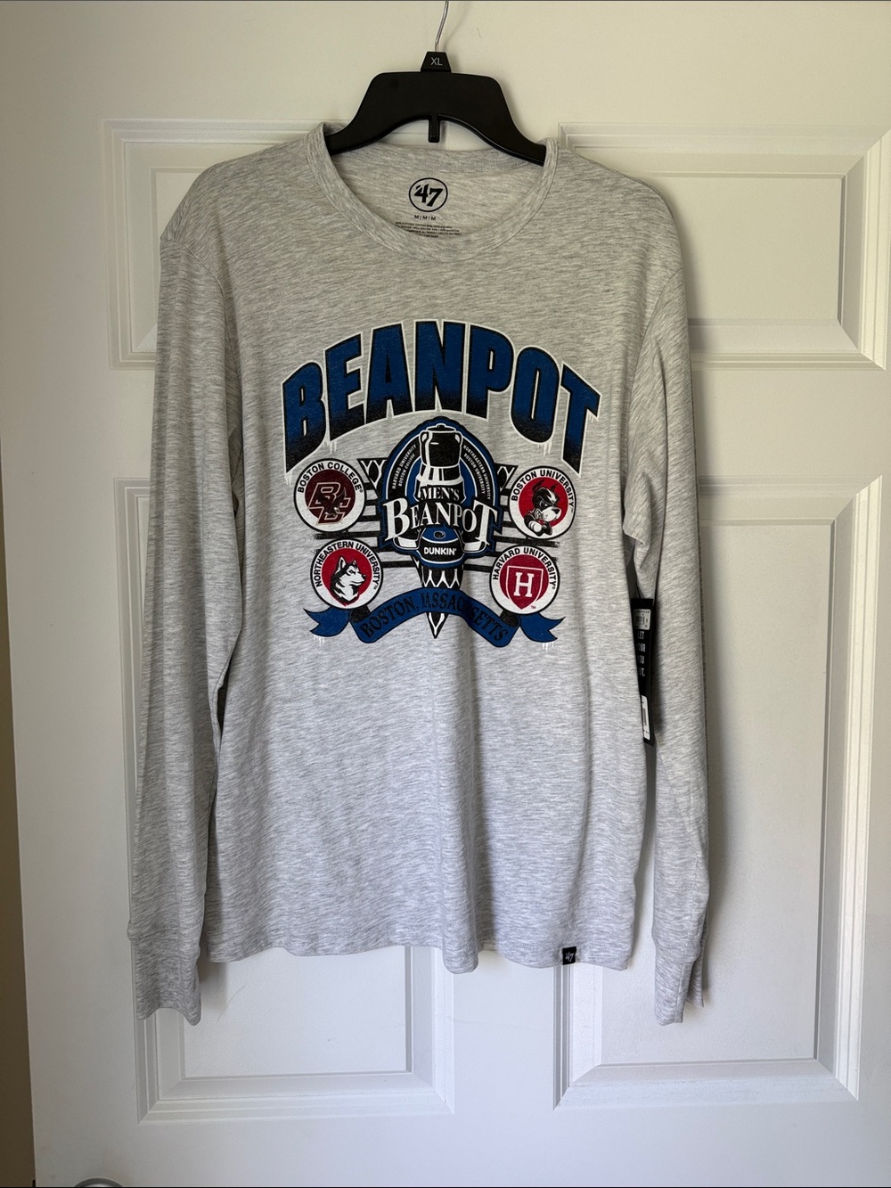 NWT ‘47 Beanpot Long Sleeve Tee - Light Gray & Royal Blue